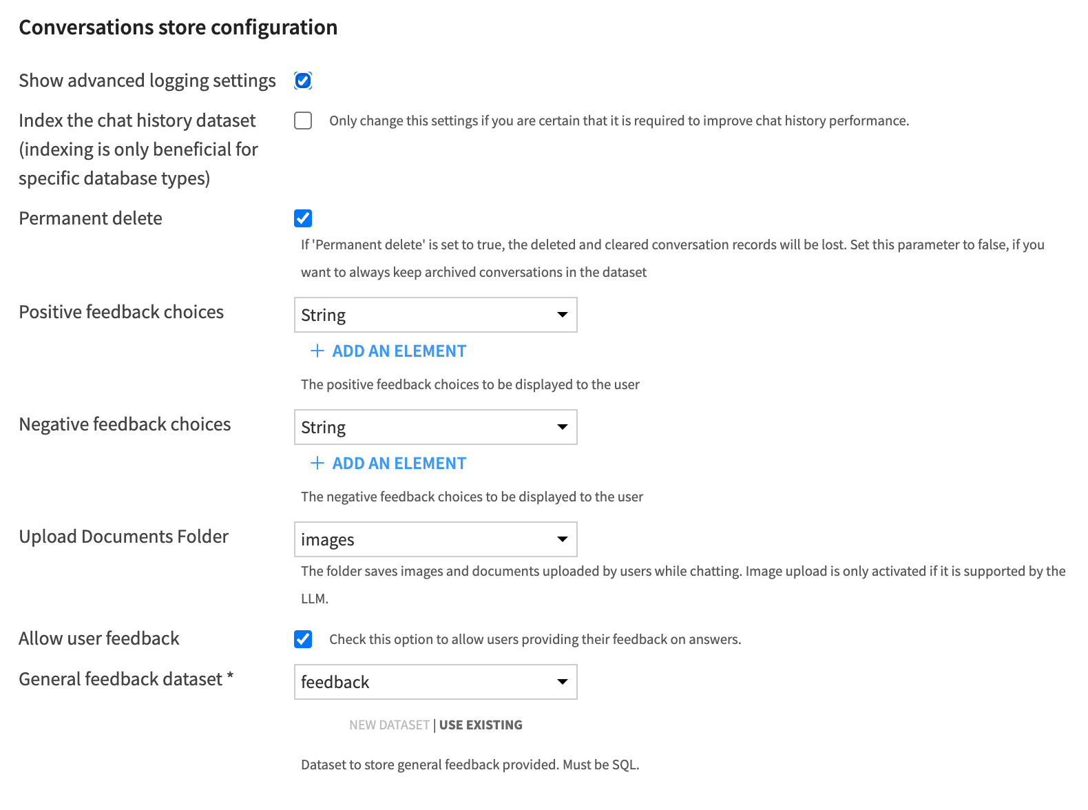 ConversationStoreConfig