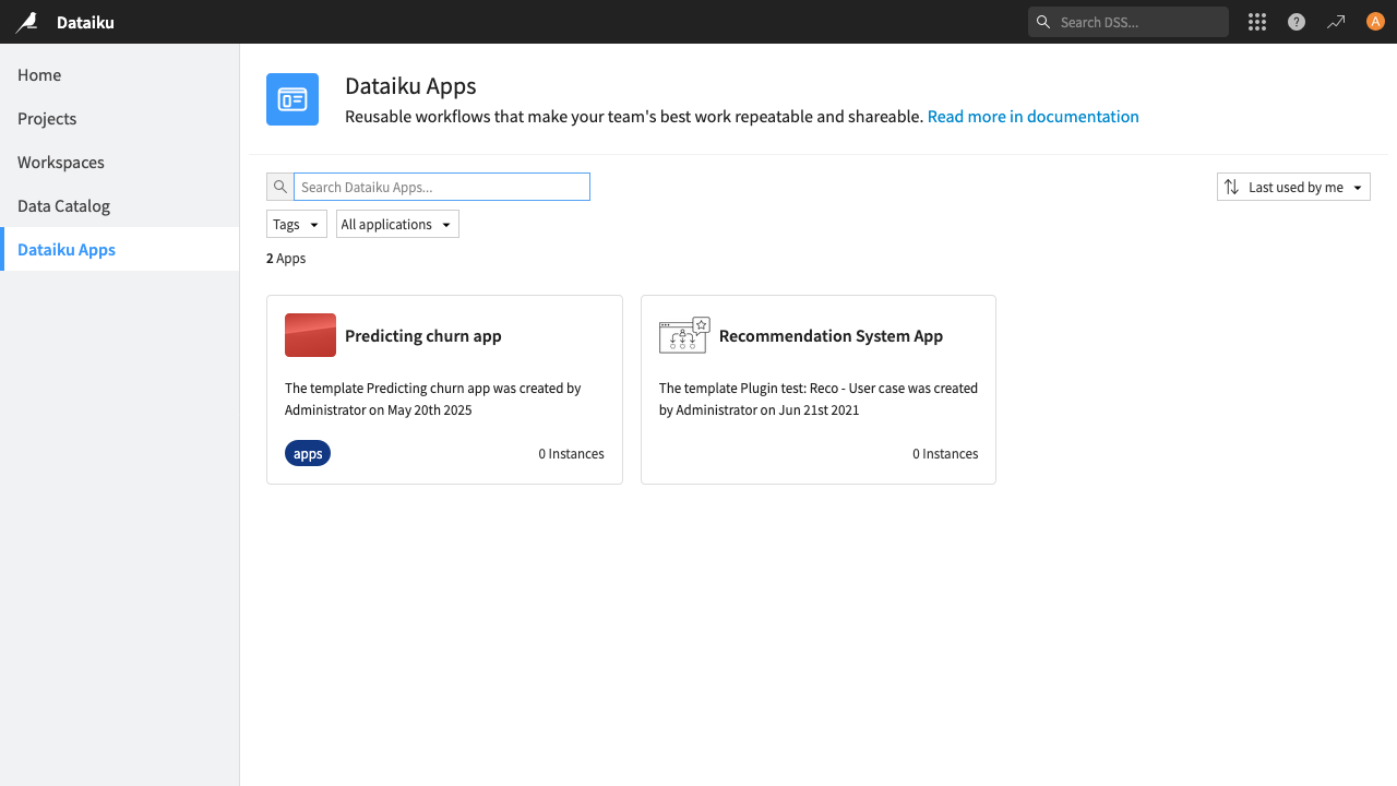 Applications Page