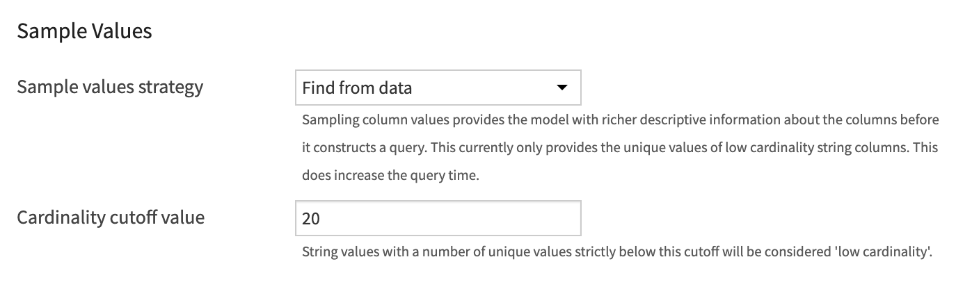 SqlToolSampleValues