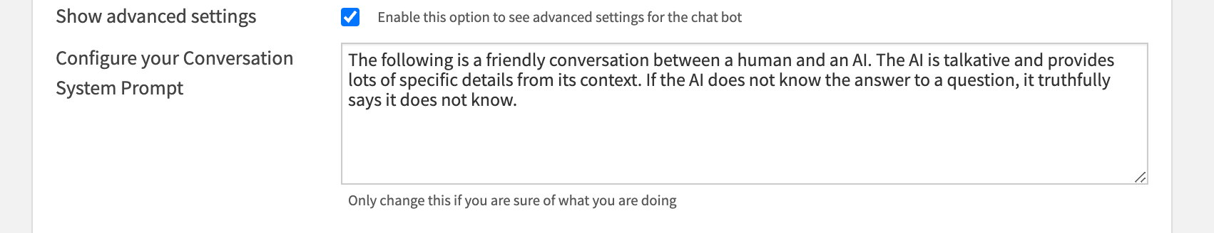 ConfigureConversationSystemPrompt