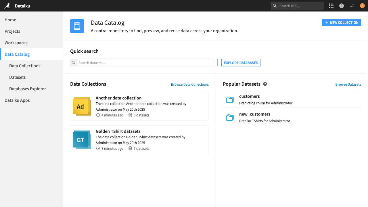 Data Catalog Page