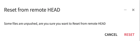 Reset from remote HEAD