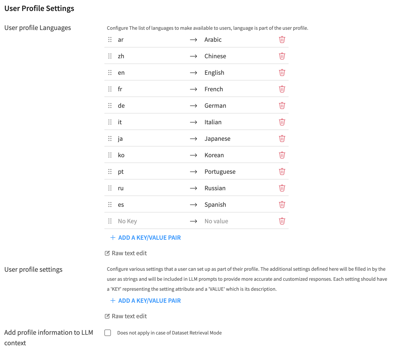 UserProfileConfig